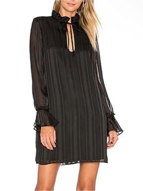 Revolve L'Academie 70s Ruffle Sleeve Dress Size XS Whimsigoth Witchy Vamp